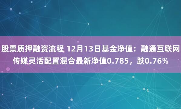 股票质押融资流程 12月13日基金净值：融通互联网传媒灵活配置混合最新净值0.785，跌0.76%