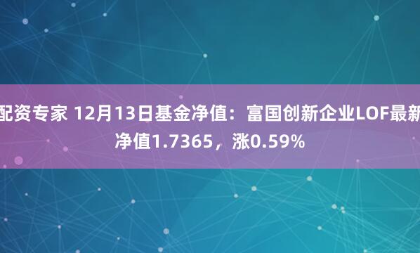 配资专家 12月13日基金净值：富国创新企业LOF最新净值1.7365，涨0.59%