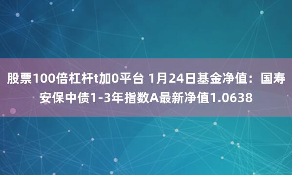 股票100倍杠杆t加0平台 1月24日基金净值：国寿安保中债1-3年指数A最新净值1.0638